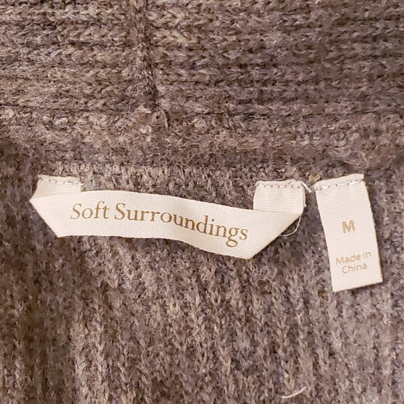 Soft Surroundings Cardigan Sweater Faux Fur Medium - Picture 6 of 6